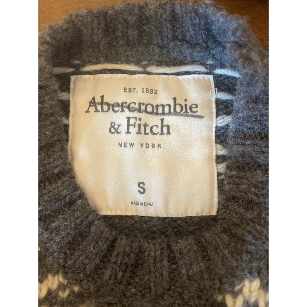 Vintage Abercrombie & Fitch Women's Sweater Gray Moose Size‎ Small - Picture 4 of 5